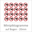 "P007 Kein Zutritt f. Personen mit Herzschrittmachern/Defibrillatoren" 20mm Durchmesser á 10 Stück
